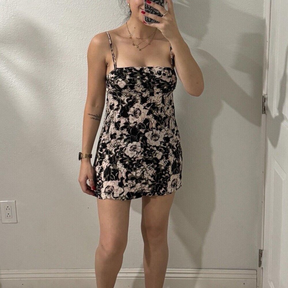 Free People Intimately Dress Size Xsmall Xs Floral Mini Open Back Multi Color